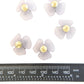 Charming Flower-Shaped Buttons in Pastel Colors - Set of 5