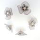 Charming Flower-Shaped Buttons in Pastel Colors - Set of 5