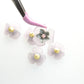 Charming Flower-Shaped Buttons in Pastel Colors - Set of 5