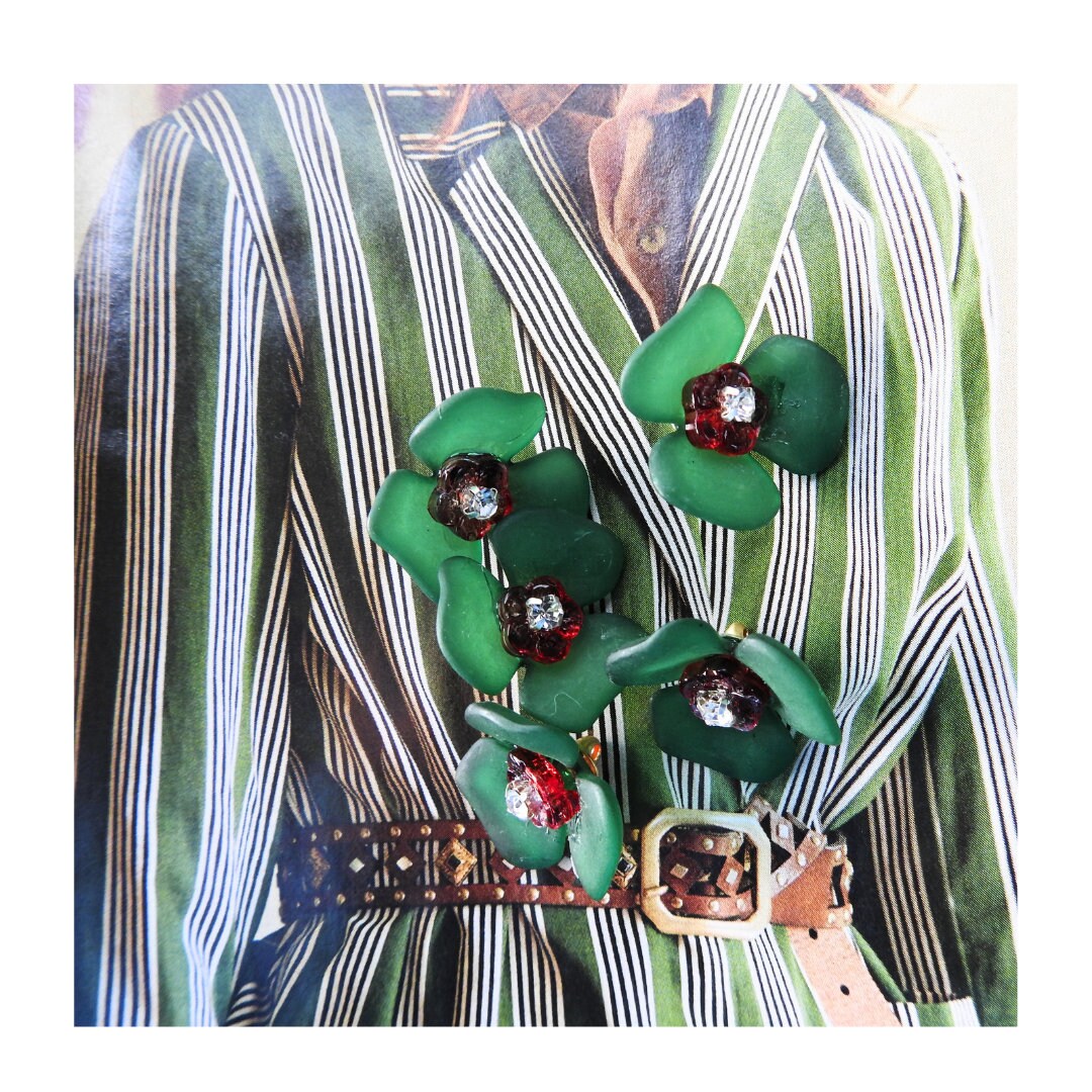 Flower-Shaped Jewel Buttons