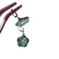 Enchanting 40mm Drop Blue Flower Earrings - A Vintage Boho Statement - Vintage floral dangle earrings - Gift for her