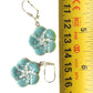 Enchanting 40mm Drop Blue Flower Earrings - A Vintage Boho Statement - Vintage floral dangle earrings - Gift for her