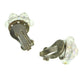 Vintage Clip-On Earrings with Faceted Shimmering Clear Crystal Beads. Perfect Retro Gift for Mom, Sister. Unique Flower Design
